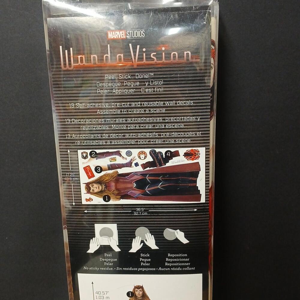 Roommates WANDAVISION Peel Stick Wall Decals (13ct), Marvel, Elizabeth Olsen - Picture 4 of 6
